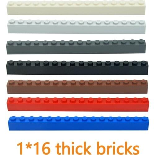 1x16 Dots Thick Figures Bricks 10PCS DIY Building Blocks Educational Creative MOC Parts Size Compatible With 2465 Toys for Kids