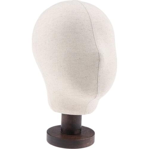 20'' Cork Canvas Block Mannequin Manikin Wig Making Styling Hat Display Head