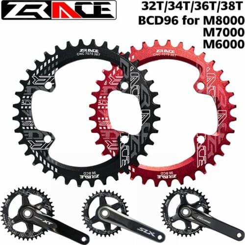 2020 ZRACE Chainrings Chainwheels BCD96-M for M8000 M7000 M6000,32T 34T 36T 38T AL7075 CNC process, Vickers-hardness 15+ for MTB