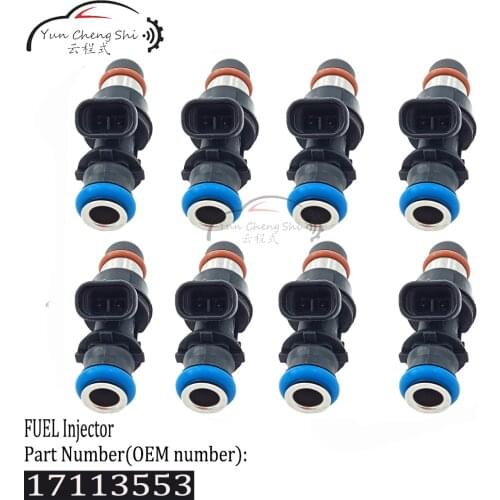8 Pcs Fuel Injector Nozzle 17113553 for Chevrolet Silverado 4.8L 5.3L 6.0L FJ315 For CADILLAC ESCALADE Pressure 28LBS