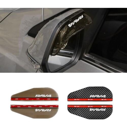 Car Rearview Mirror Rain Eyebrow Rain Shield Shade Protector Cover for Toyota RAV4 Accessories Car-Styling