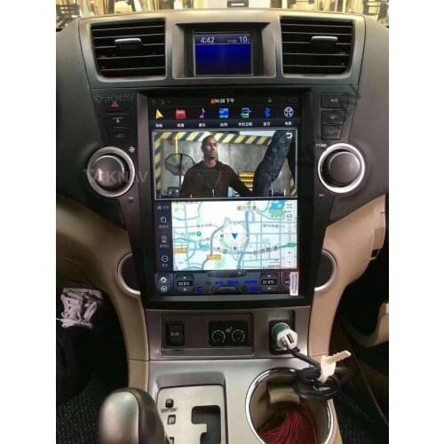 Android Tesla Style car multimedia player for Toyota Highlander 2009 2010 2011 2012 car Radio stereo GPS navigation