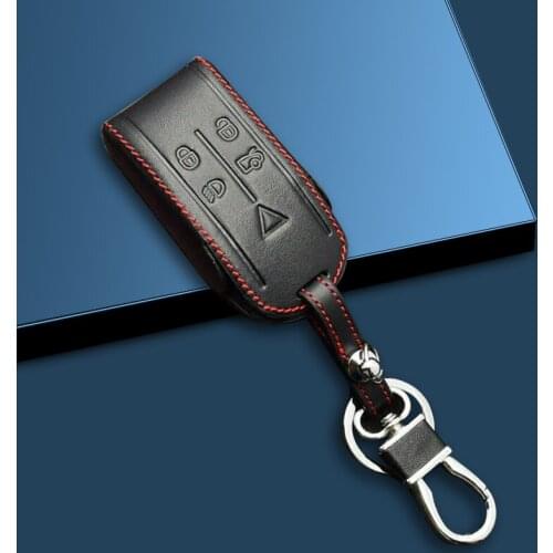 CITALL Car Remote Key Holder Case Cover with Keychain Fit for Jaguar X XF XFR XJ XJ8 XJR XK XKR S Super V8 Vanden Plas Black