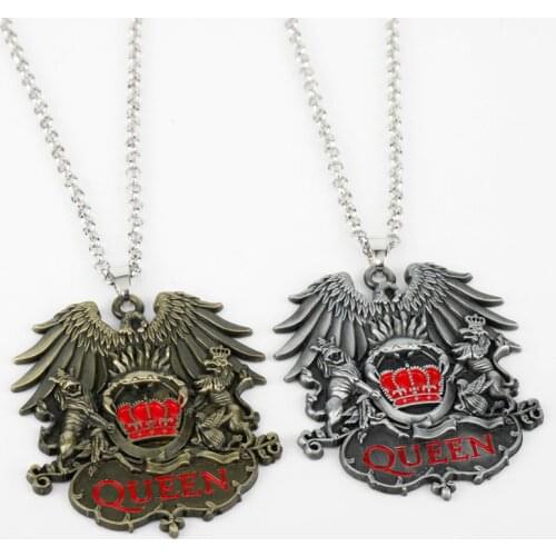 Rock Band Queen Keychain Key Chains Music Band Pendant Fashion Link Chain Necklaces Women Men Charm Gifts Jewelry