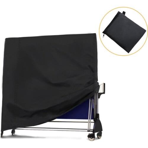 190T Waterproof Ping Pong Table Cover Anti-UV Black Anti-Dust Ping Pong Table Protector with a zippered for Indoor Outdoor