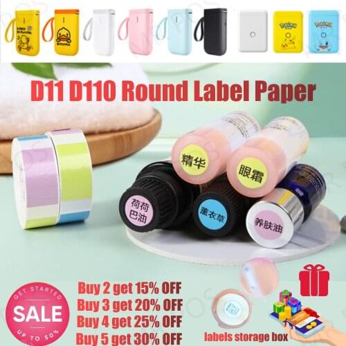 Colorful Circular Round Label for Sorting Cosmetic Bottle Caps NIIMBOT D11 D110 Scratch-Resistant Anti-Oil Waterproof Stickers