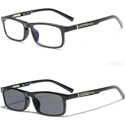 Business Photochromic Sunglasses Chameleon Lens Myopia Transparent Mens Computer Glasses Clear for Short Sight Glasses NX