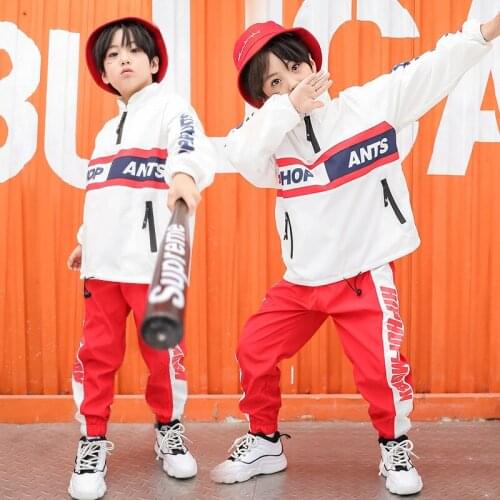 Kids Hip Hop Clothing for Boys Girls Coat Jogger Pants Kids Jazz Dance Costumes Set Ballroom Dancing Clothes Children Outfits
