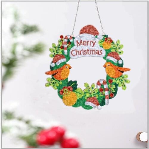 DIY 5D Diamond Painting Christmas Wreath Drill Art Hobby Cross Stitch Wall Home Decor Embroidery Kit Halloween Personalized Gift