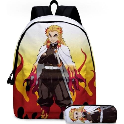 Hot Sale 2 PCS/Set TLarge Capacity Schoolbag Girl Cartoon School Students Bookbag Set Kids Anime Printing Boys Backpack C295