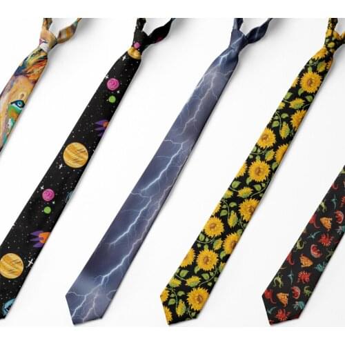 Classic Fashion Mens Tie 2020 Suit Accessories Neck Ties Printed Polyester Ties for Men 8cm Necktie Casual Funny Unisexs Tie