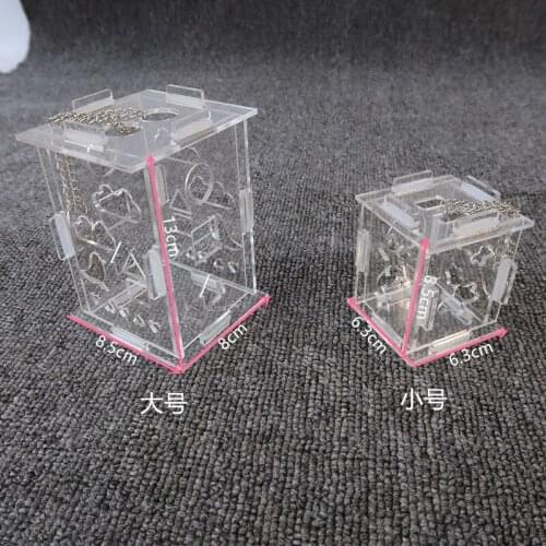 LHXMAS Acrylic material toy bird parrot foraging device educational toy gray parrot macaw Xuanfeng peony sunflower