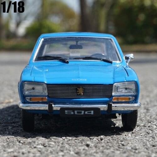 1:18 504 Peugeot 1975 Alloy Model Car Metal Diecast Vehicle Model For Boy Gift Original Box Free Shipping Collection