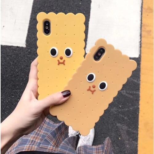 3D Cartoon Cute Cookie Man Soft Silicone Back Cover For iPhone 6 6s 7 8 Plus X XR Xs 11 Pro Max Phone Cases Fundas Coque Capa