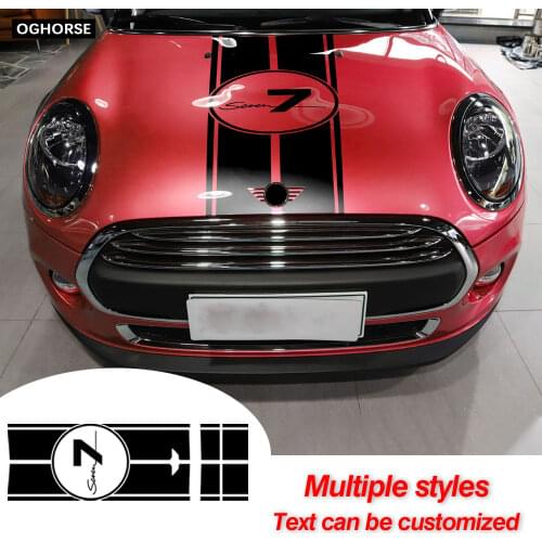 Car Hood Decal Engine Cover Rear Trunk Body Stickers For MINI Cooper S F55 F56 JCW Clubman F54 Accessories