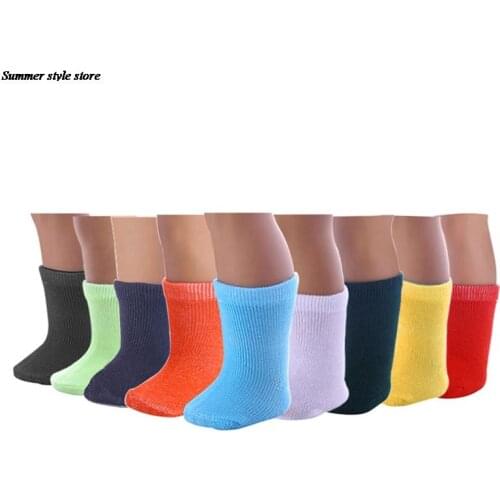 1 Pair Each Colors 18 Inch Doll Socks Fits Girl Doll Clothes Baby Doll