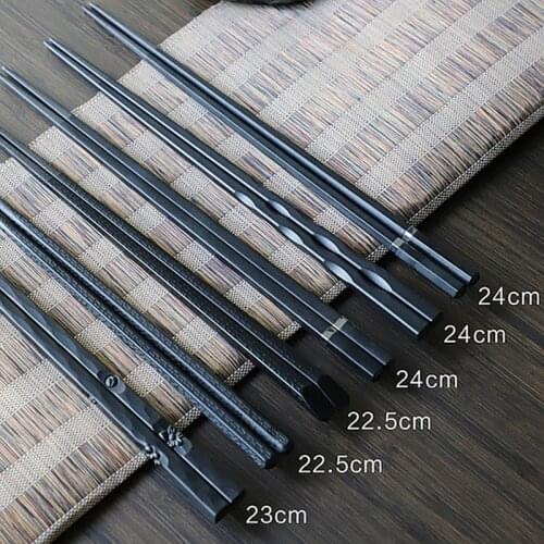New 1 Pair Fashion Simple Japanese Chopsticks Alloy Non-Slip Chopsticks Sushi Chop Sticks Set Japanese Gift