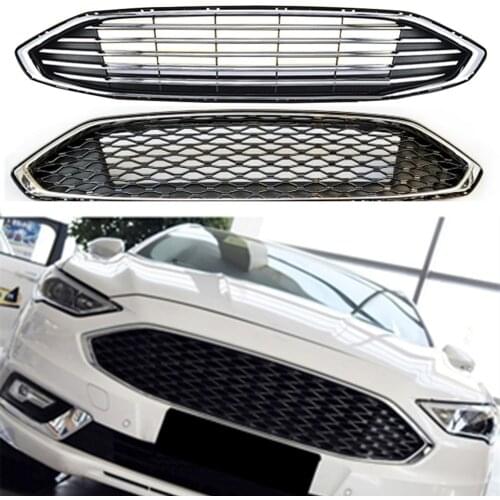 Front Bumper Grill Upper Grille Fit For Ford Mondeo 2017-2018