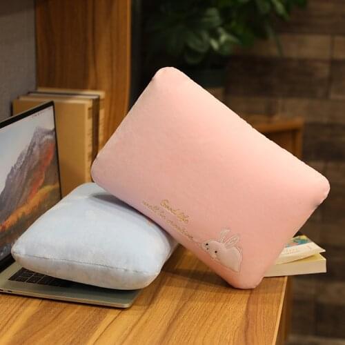 Napping Pillow Portable Mini Pillow Memory Foam Plush Coral Velvet 30x20cm Stuffed Toy Cushion Baby Sleeping Dolls for Kids