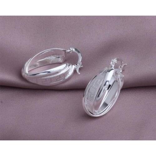 Silver plated earrings silver fashion jewelry earrings luxuriant ornaments /bdlajusa cpxalhea AE078