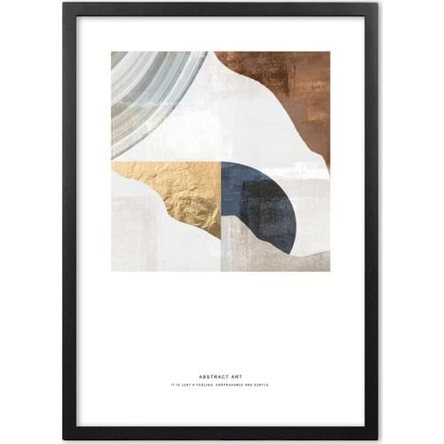 Modern Geometry Abstract Art Ink Marks Wall Art Paper Painting Landscape Wall Pictures For Living Room Decor