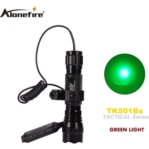 501B led green light Tactical Flashlight Hunting Rifle Torch Shot gun lighting Shot Gun Mount+Tactical mount+Remote switch