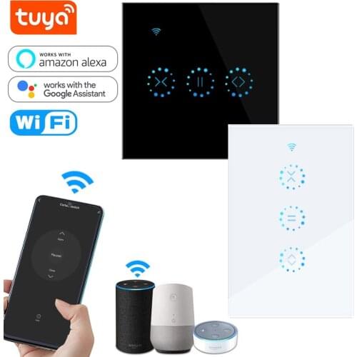 Tuya WiFi Smart Curtain Blind Switch EU US Roller Shutter Electric Motorized Waterproof Timer Compatible with Alexa Google Home