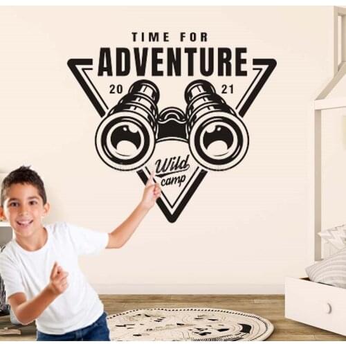 Telescope Decor Outdoor Camping Woods Adventure Explorers Vinyl Wall Decal Living Room Sticker Mural Art