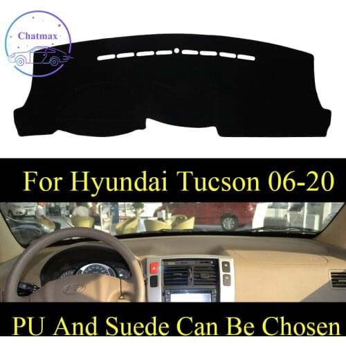 Customize For Hyundai Tucson 2006-2020 Dashboard Console Cover PU Leather Suede Protector Sunshield Pad