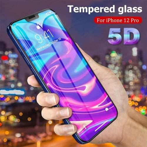 5D Full Glue Tempered Glass For iPhone XS 11 Pro MAX XR X 12 Glasses Protective Glass On The aphone SE 2020 12 Guard Cover Film