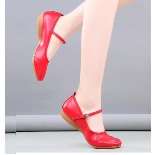 LIHUAMAO women ballet flats Mary Jane shoes round toe strap party dacning office lady dress shoes soft sole comfortable slip on