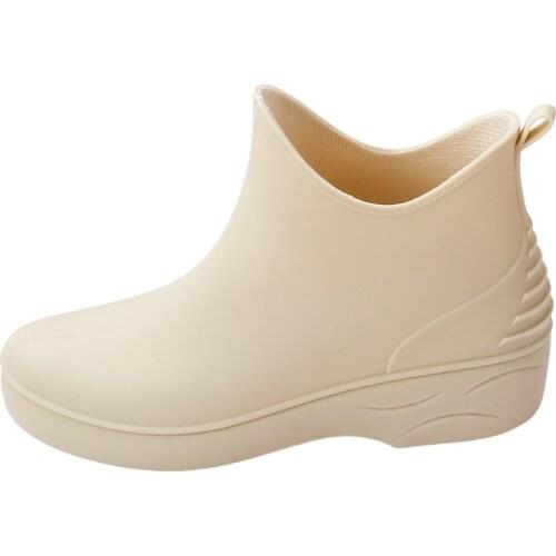 Women Rainboots Rubber Shoes Non-slip Ankle Boots Women Waterproof Rain Boots Female 2021 Fashion Solid Color Rain galoshes