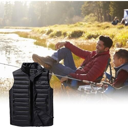 USB Electric Heating Vest Three-speed Temperature Waterproof Washable Soft Warm Comfortable Heated Jacket For Camping Fishing