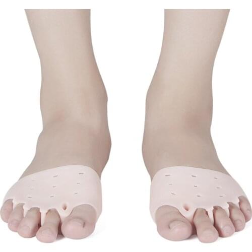 1 Pair Silicone Five Holes Hallux Valgus Orthopedic Braces Toe Foot Care Corrector Thumb Bone Orthotics Dropshipping