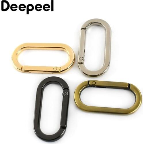 10/20pcs Spring O&D Ring Openable Keyring Leather Bag Belt Strap Metal Buckle Dog Chain Snap Clasp Clip Trigger DIY Leathercraft