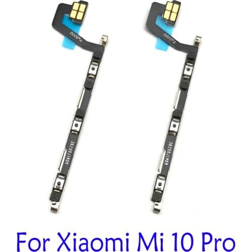 10Pcs For Xiaomi Mi Note 10 Pro 10T lite volume Button Power Switch On Off Button Flex Cable For Xiaomi 10 Lite 10 Pro 10 plus
