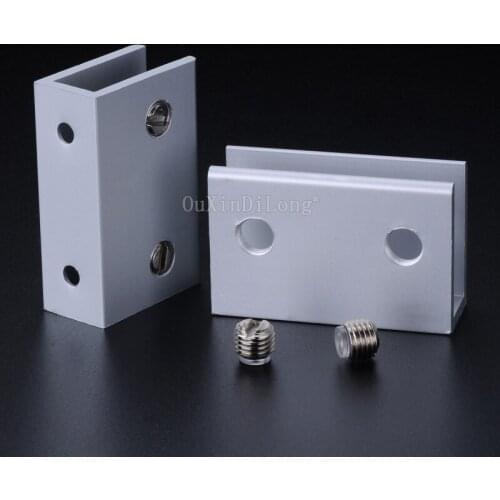 10PCS Square Aluminum Glass Clamps for 10-20mm Shelves Holder Corner Brackets Clamp Thick Glass Clips 6 Sizes JF1991