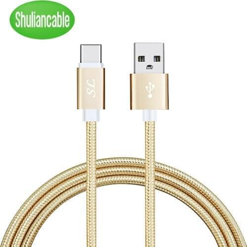 10pcs/lot 1m 1.5m 2m USB Type C Cable braided Data Fast Charger Cable For Type-C Mobile Phone Charging Wire USB C Cable