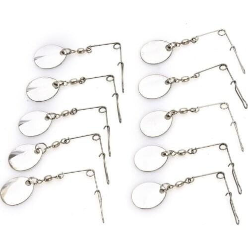 10pcs Fishing Spinner Blades Stainless Steel Jig Spinner Wire Forms Spinner Lure Bait Spoon Swisher Fishing Tackle