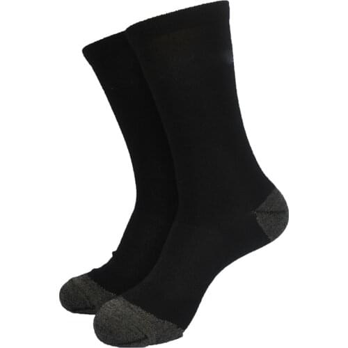 2 Pairs 40% Merino Wool Spring Style Outdoor Mens Socks Black Color