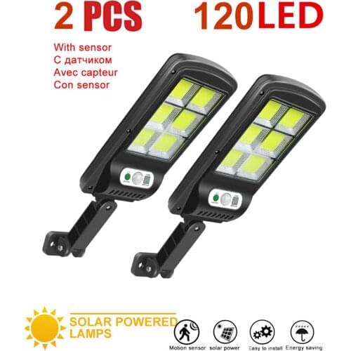 2pcs tabular oblong Solar Light Remote Control PIR Motion Sensor IP65 Waterproof Outdoor Street Lamp Garden Yard Path Wall secur