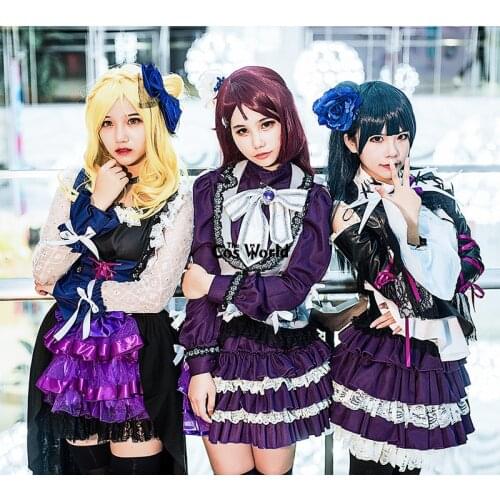 First Love Live Sunshine Aqours Guilty Night Guilty Kiss Strawberry Trapper Riko Mari Yoshiko Dress Uniform Cosplay Costumes