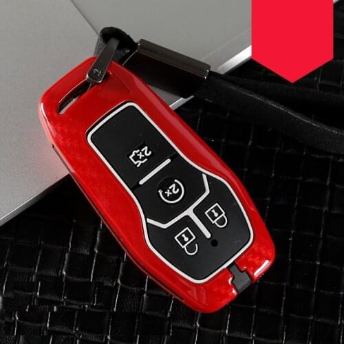 Carbon Fiber Alloy Car Remote Key Fob Shell Cover Case For Ford Fusion Mondeo Mustang F-150 Explorer Edge 2015 2016 2017 2018