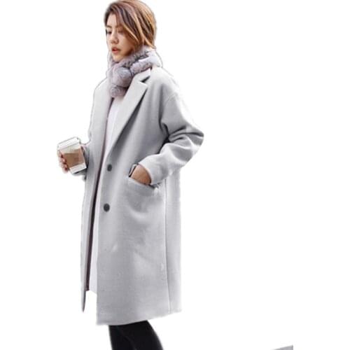 B3864 2020 autumn and winter new big size fashion tide casual womens Blends coat cheap wholesale