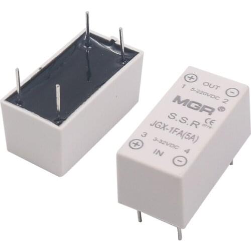 Free shipping 2pc High quality 5A Mager SSR DIP DC-DC solid state relay DC control DC JGX-1FA 5A
