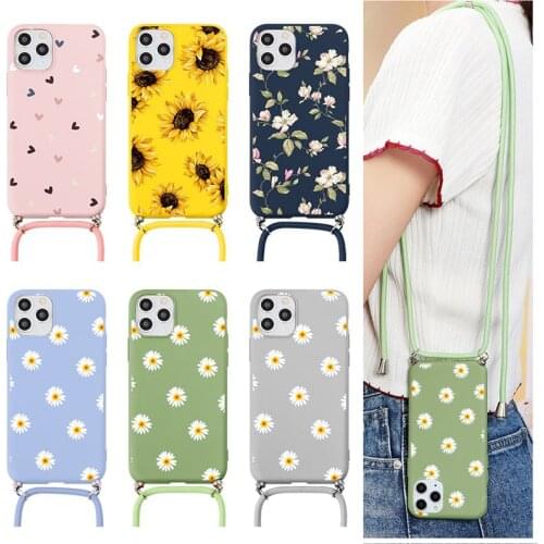 Strap Cord Necklace Lanyard Case For Xiaomi Poco F3 X3 NFC Redmi 9A 9C Mi Note 10 S 11 Lite 9 9S 8T 8 7 5 6 K40 Pro Max TPU Case