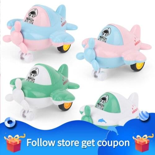 Inertial Taxiing Tircraft Children Toys Baby Model Cartoon Fall Resistant ABS Material Propeller Car Boys Outdoor Flight