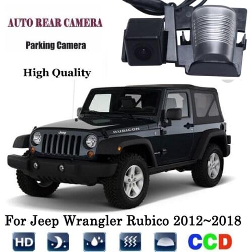Rear View Camera For Jeep Wrangler Rubico 2012~2018 2013 2015 Sahar 2012 CCD Night Vision RCA/license plate camera/backup Camera