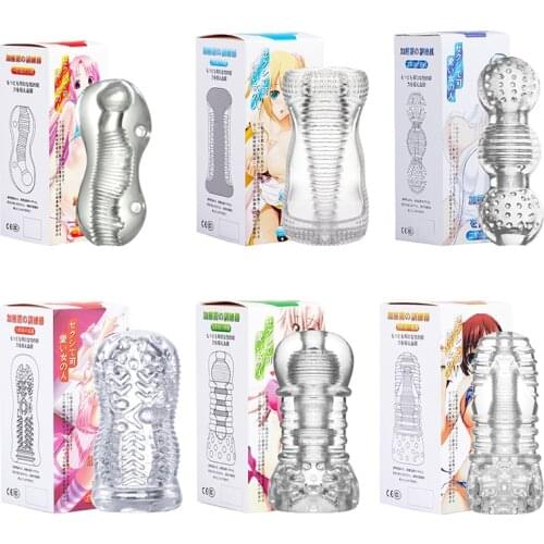 Male Masturbator Cup Soft Pussy Sex Toys Transparent Vagina Adult Endurance Exercise Sex Products male glans exerciser