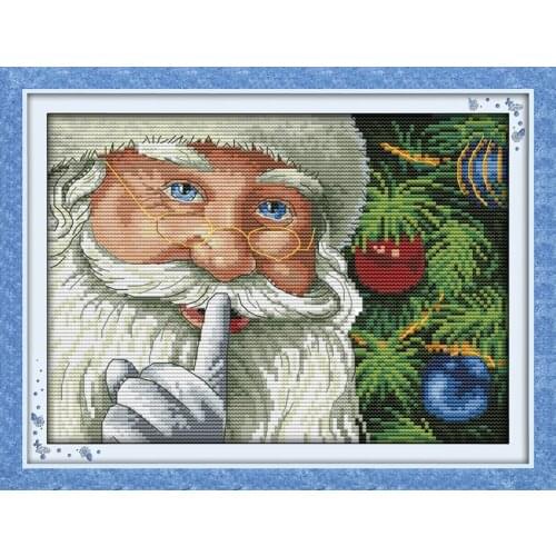 Happy Christmas JCS Counted Cross Stitch 11CT 14CT Cross Stitch Sets Wholesale Cross-stitch Kits Embroidery Needlework
